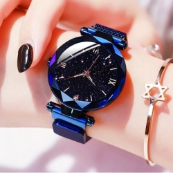 Zegarek damski brokatowy niebieski